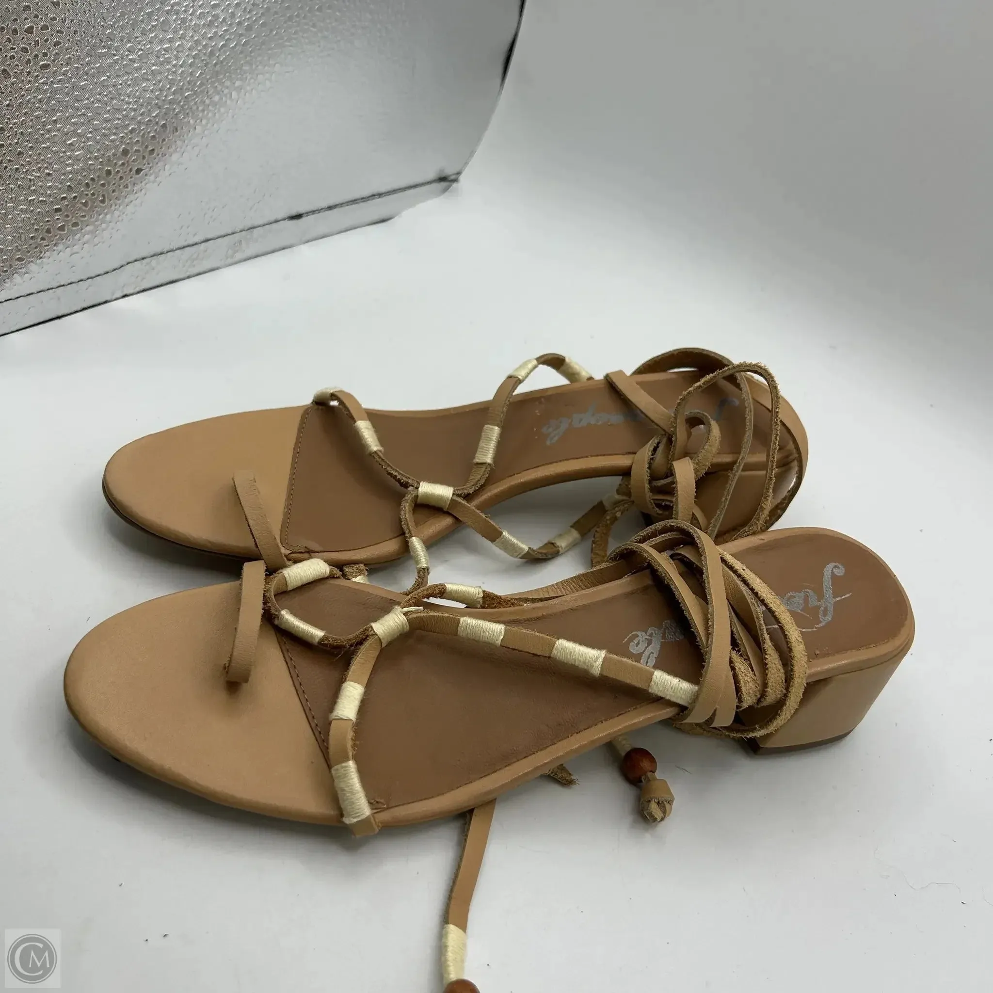 Sandals Heels Block By Free People In Tan, Size: 8.5