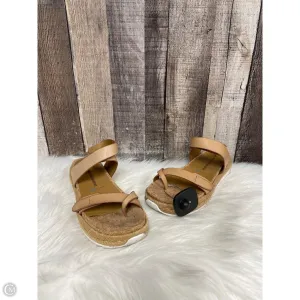 Sandals Heels Block By Johnston & Murphy In Tan, Size: 6.5