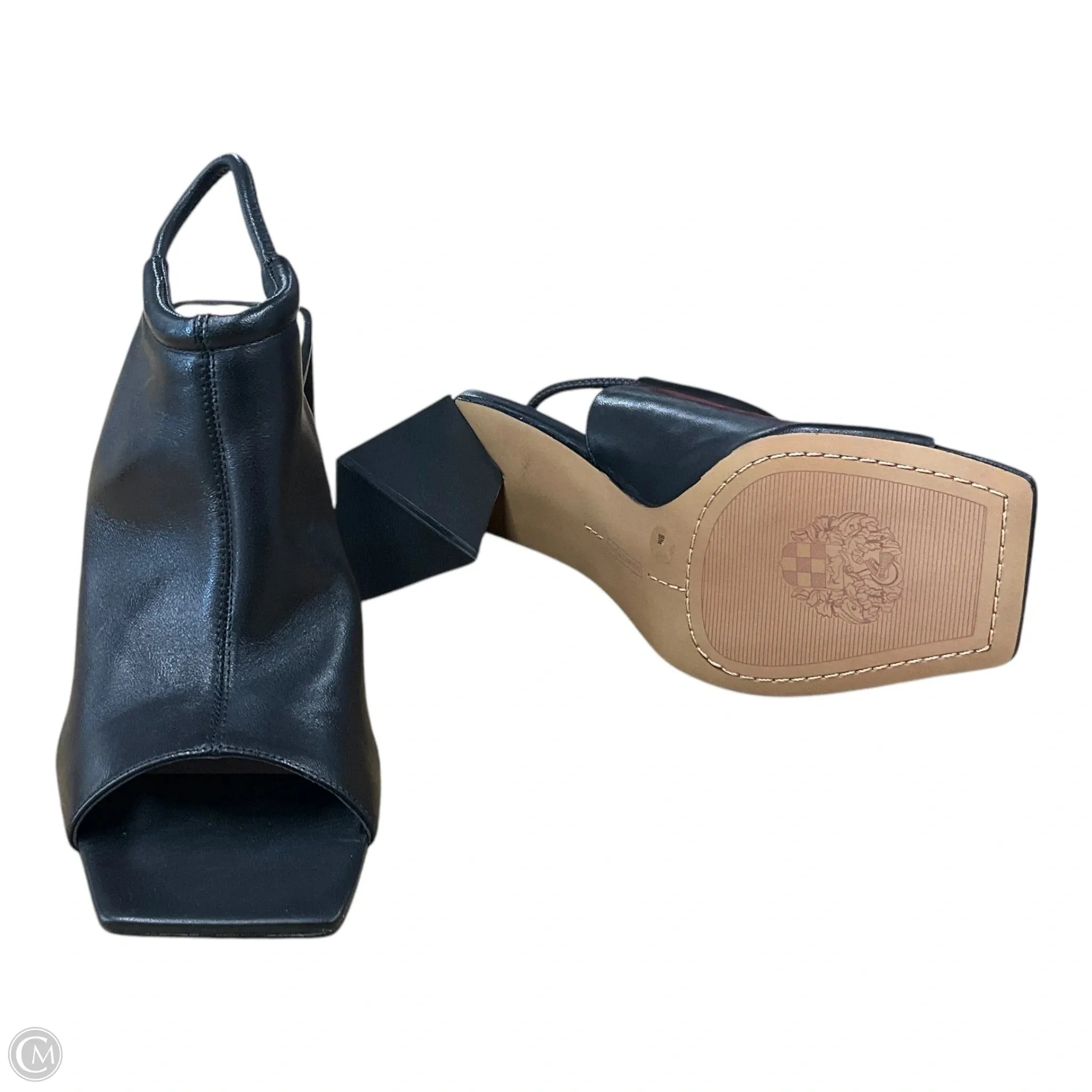 Sandals Heels Block By Vince Camuto In Black, Size: 8
