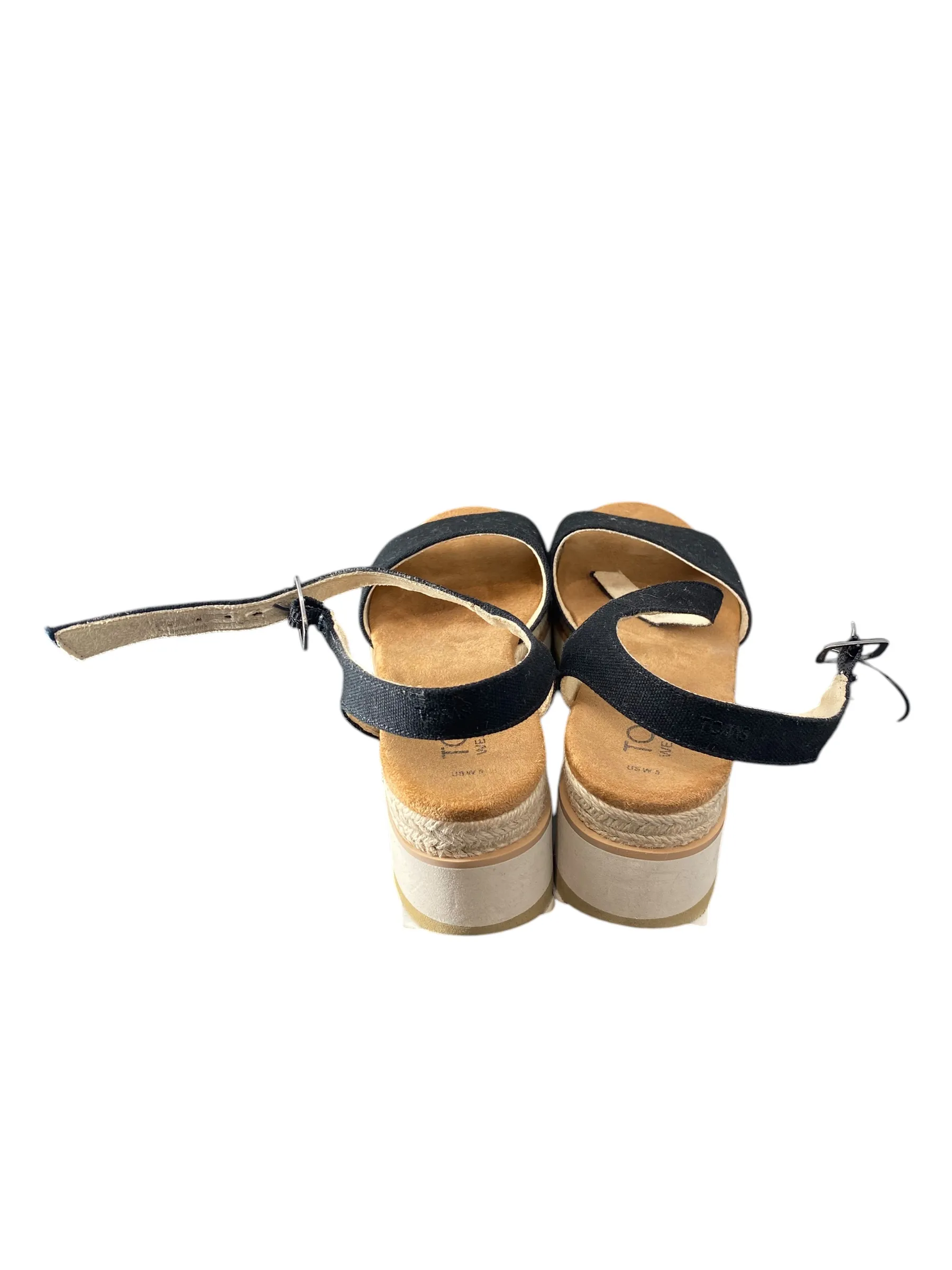 Sandals Heels Platform By Toms In Black, Size: 5