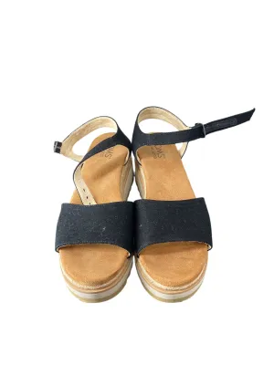 Sandals Heels Platform By Toms In Black, Size: 5