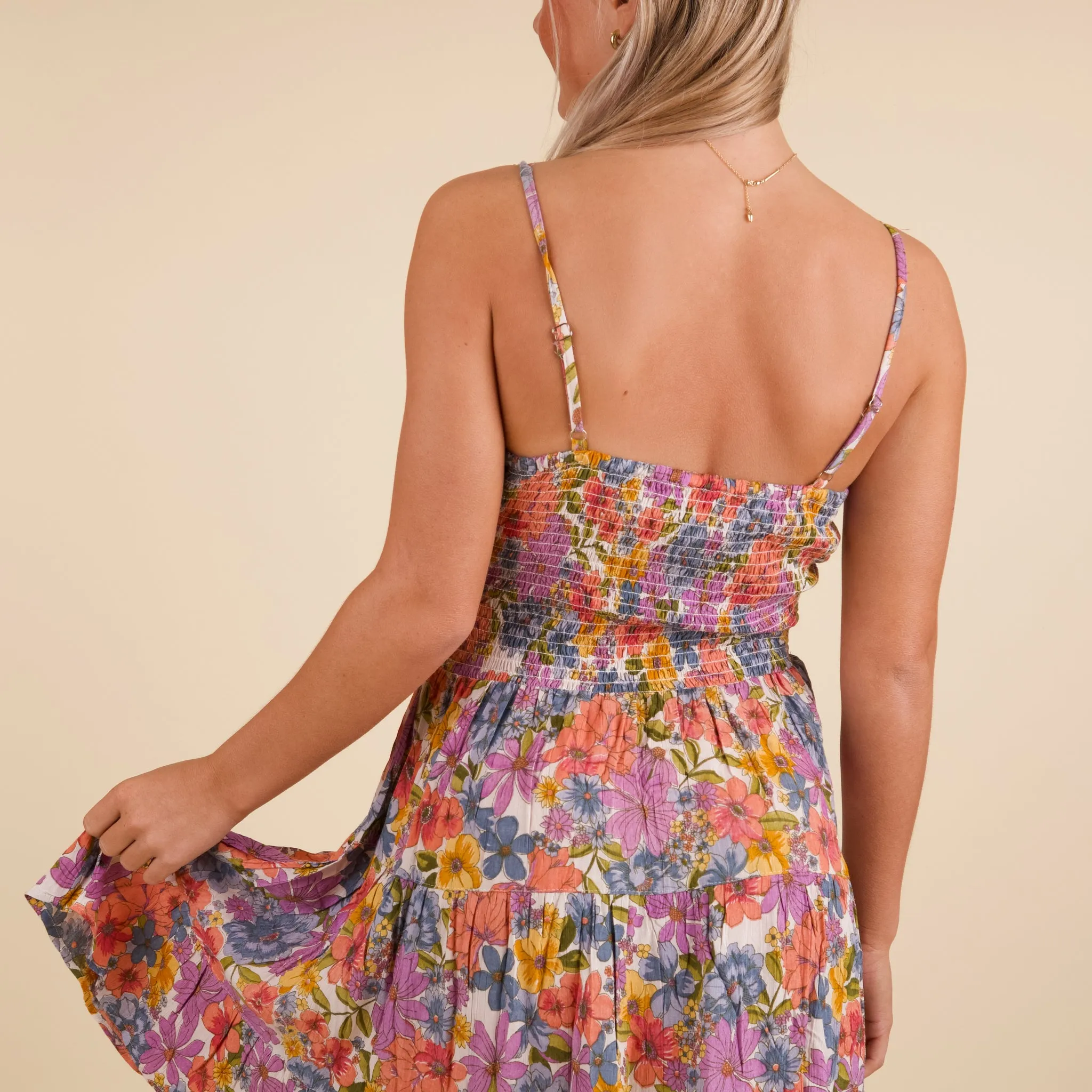 Sleeveless Smocked Tier Dress