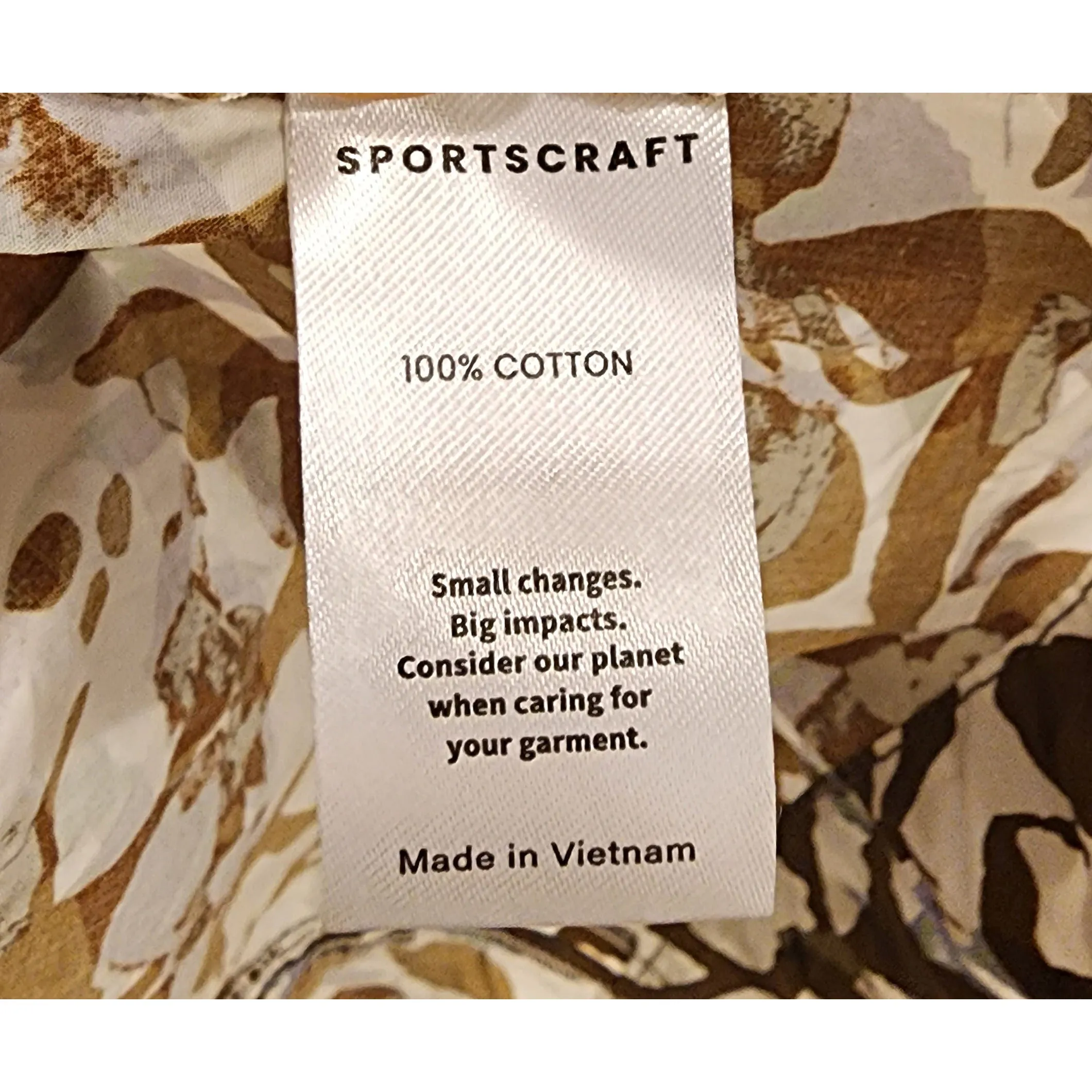 Sportscraft brown-based floral print skirt size 18 (fits sizes 16-18)