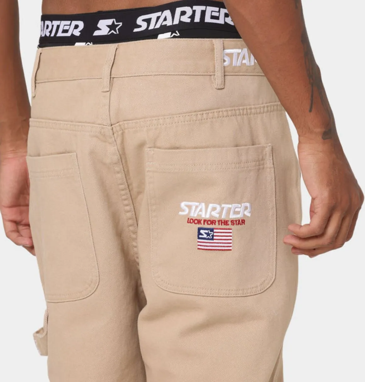 STARTER 95' Relaxed Mens Chino Pants Sand Size 32