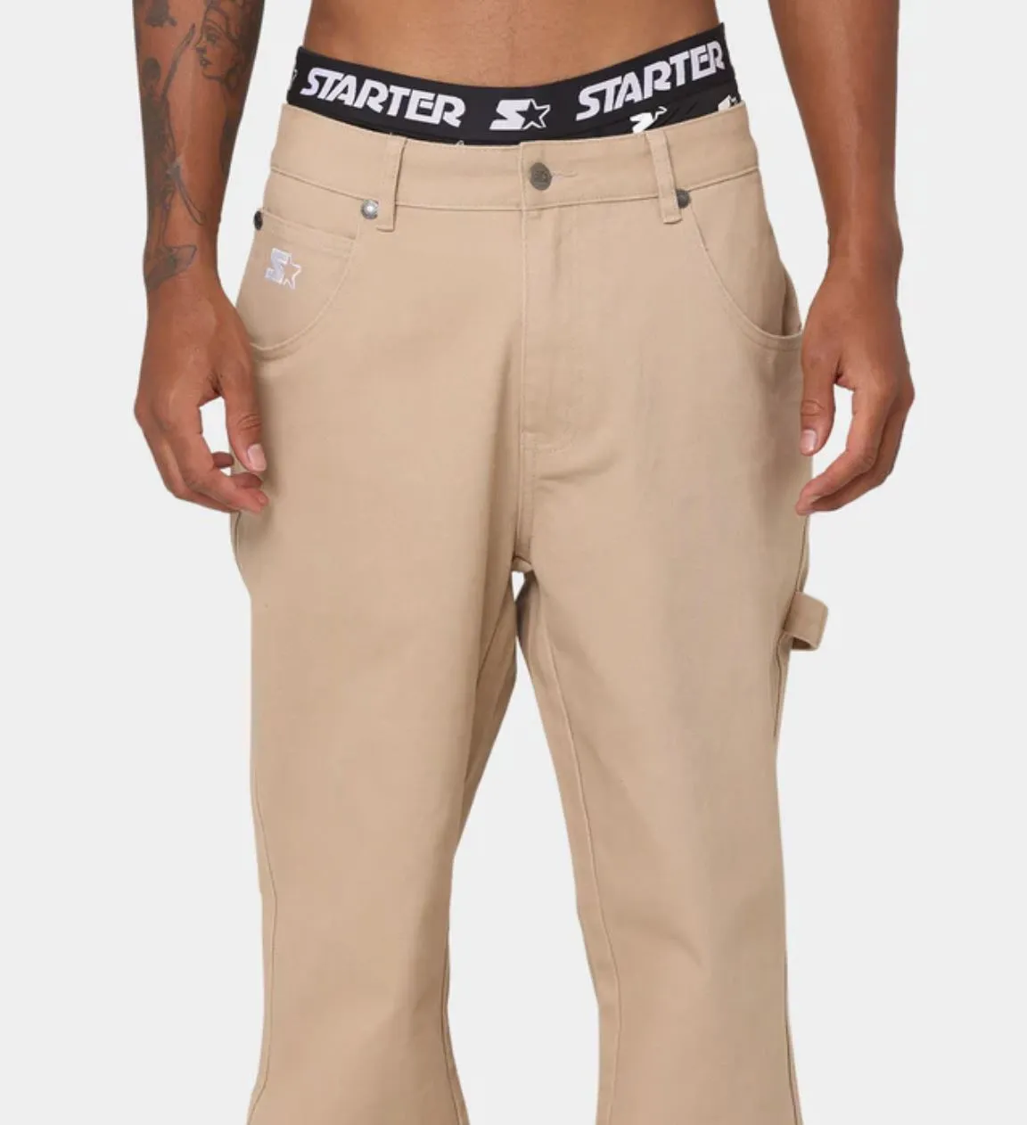 STARTER 95' Relaxed Mens Chino Pants Sand Size 32