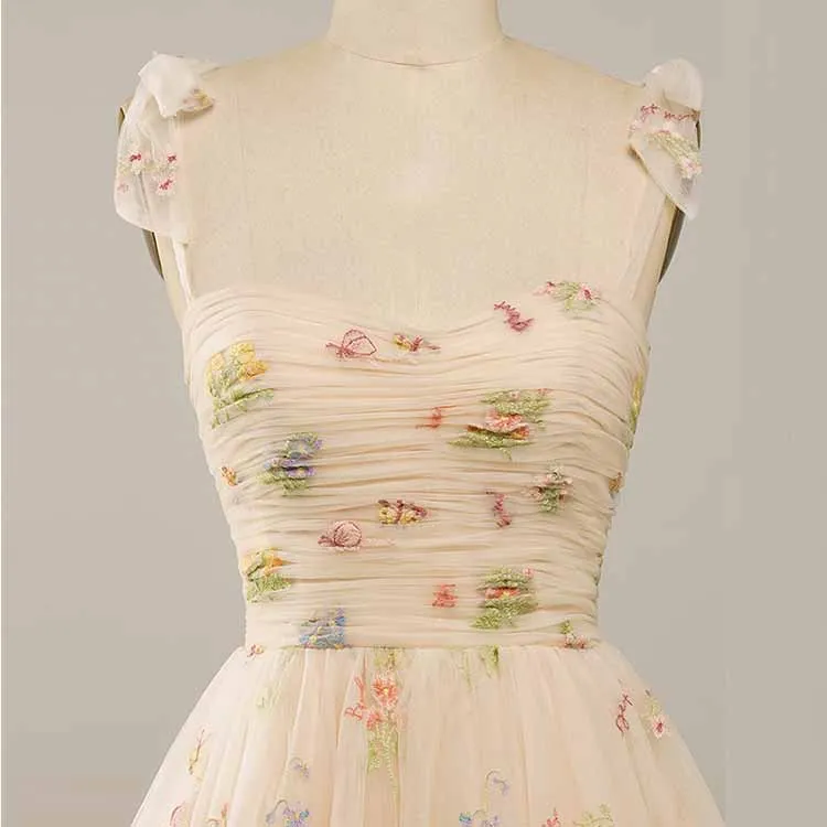 Sweetheart Short Homecoming Dress with Embroidery Floral Party Dress