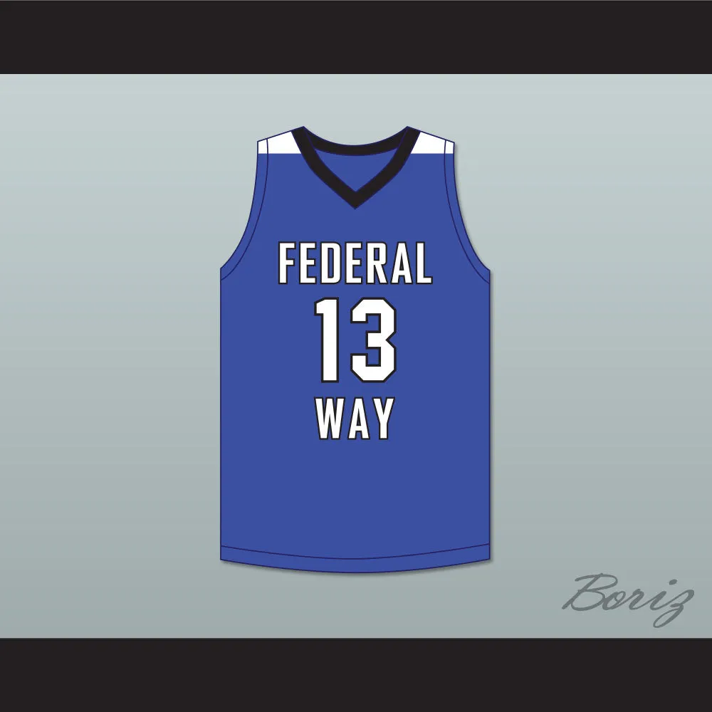 Tari Eason 13 Federal Way High School Eagles Blue Basketball Jersey 2