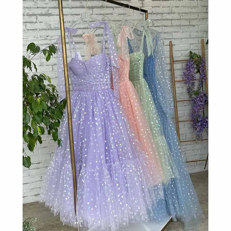 Teens Homecoming Dresses Short Tulle Spaghetti Straps Prom Graduation Dress With Embroidery