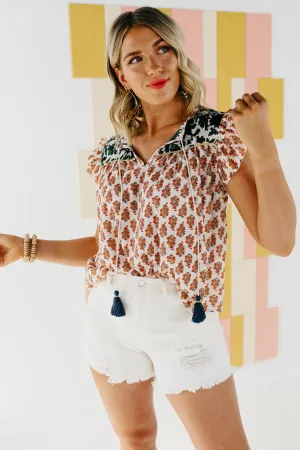 The Keira Mixed Media Top - FINAL SALE