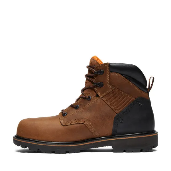 Timberland Pro Men's Ballast 6" Steel Toe Work Boot- Brown TB1A29H7214