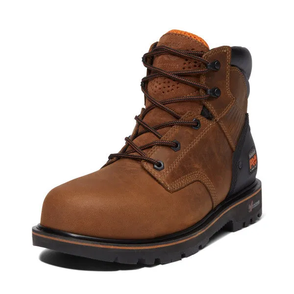 Timberland Pro Men's Ballast 6" Steel Toe Work Boot- Brown TB1A29H7214
