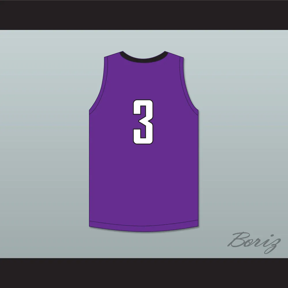 TyTy Washington Jr 3 Cesar Chavez High School Champions Purple Basketball Jersey 1