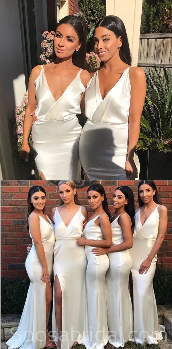 V-Neck Modest Popular Newest Mermaid Formal Bridesmaid Dresses, Wedding guest dress., WG558