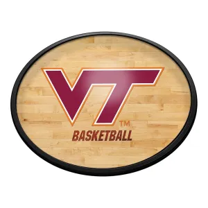 Virginia Tech Hokies: Hardwood - Oval Slimline Lighted Wall Sign