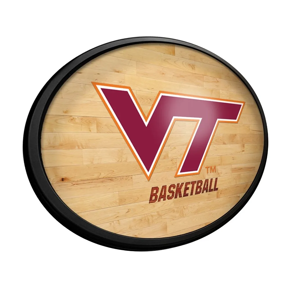 Virginia Tech Hokies: Hardwood - Oval Slimline Lighted Wall Sign