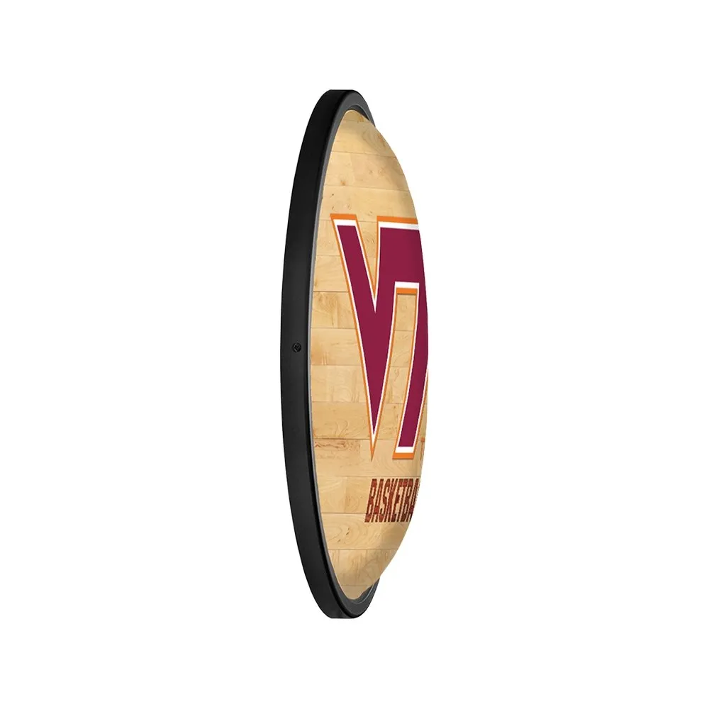 Virginia Tech Hokies: Hardwood - Oval Slimline Lighted Wall Sign