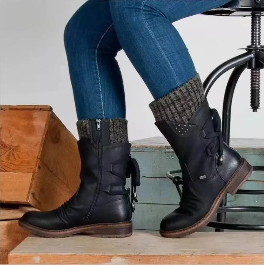 WeatherGuard™ | Mid-Calf Weatherproof Boots | Durable Waterproof Material, Slip-Resistant Sole & Insulated Comfort