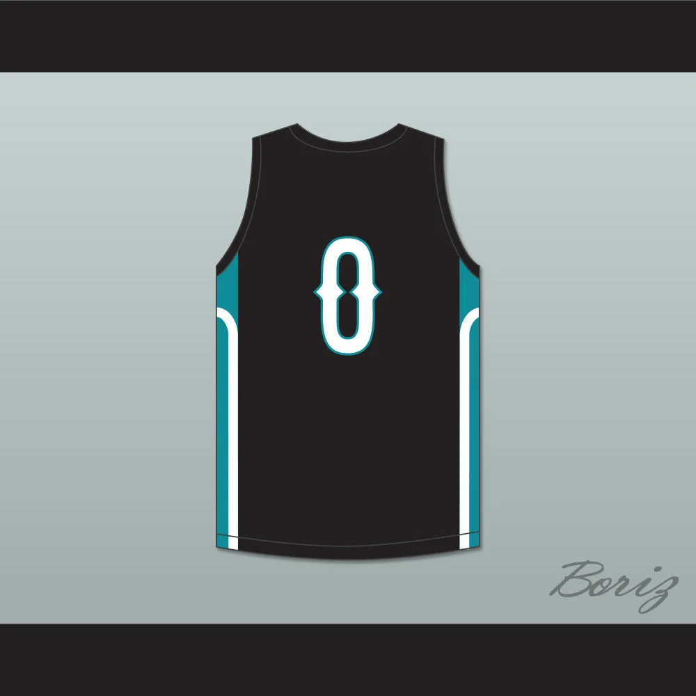 Wendell Moore Jr 0 Cox Mill High School Chargers Black Basketball Jersey 1