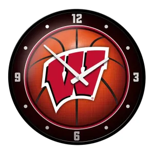 Wisconsin Badgers: Basketball - Modern Disc Wall Clock