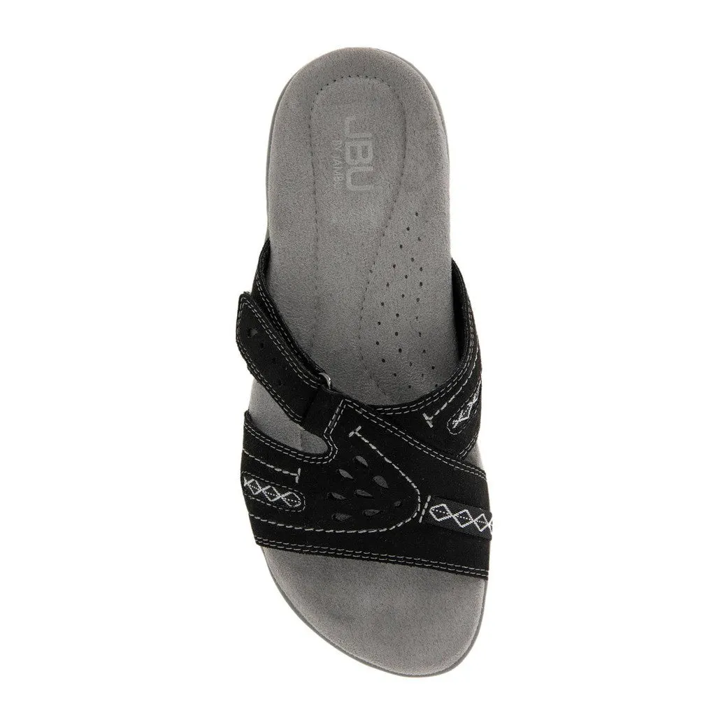Women's Sissey Vegan Sandal - Black- B3SIS01