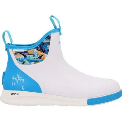 Xtratuf Men's Guy Harvey 6" Soft Toe Waterproof Ankle Deck Sport Boot- White- XADSMGH1