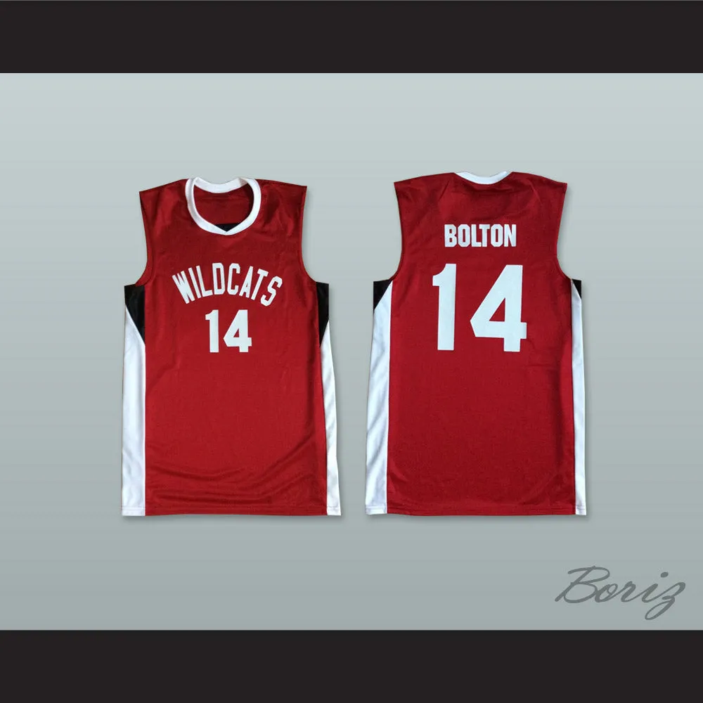 Zac Efron Troy Bolton 14 East High School Wildcats Red Basketball Jersey